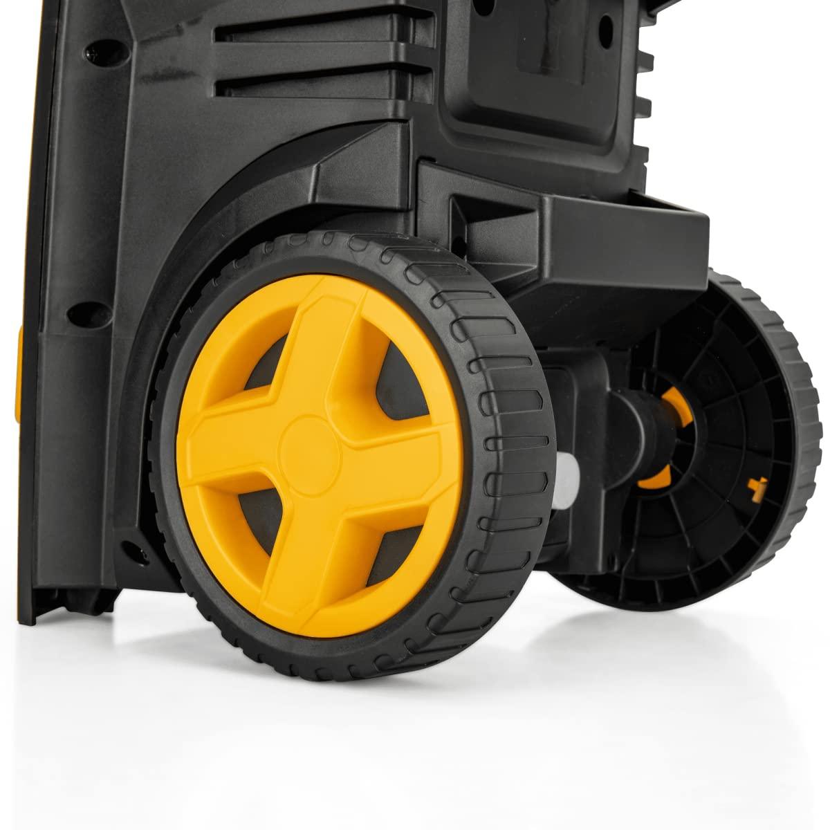 VITO Hochdruckreiniger 1300w Aluminium Induktions-Motor max. Druck 115 bar, max. Fördermenge 390 l/h, Schwarz/Gelb, 5 Meter Schlauch, 5 Meter Kabel - (VIML115WR1) - Tools.de TP Profishop GmbH