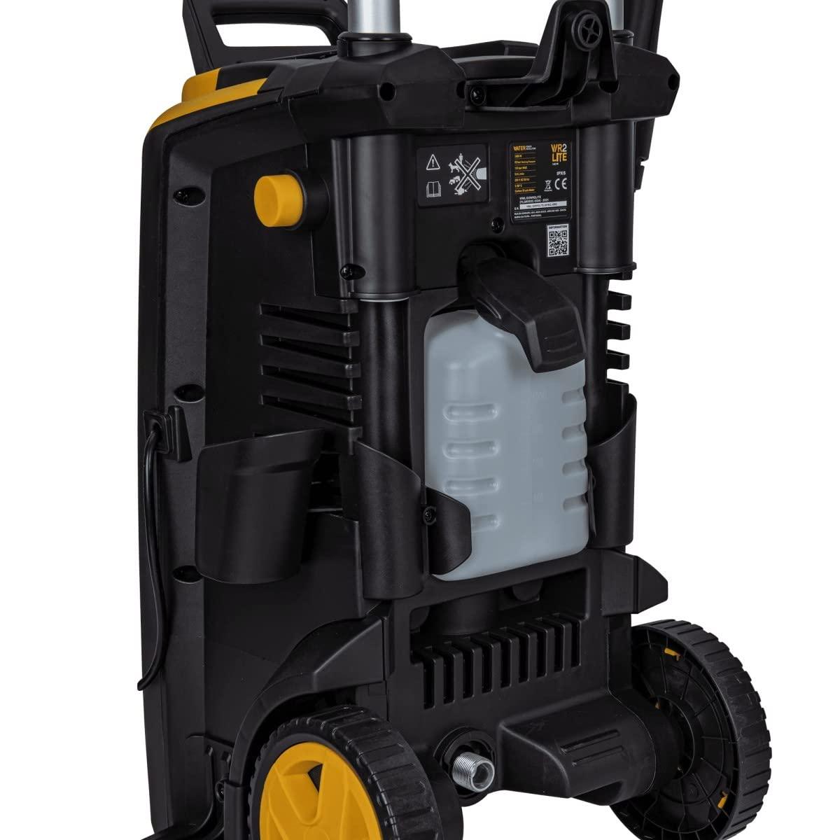 VITO Hochdruckreiniger 1600w Alu Induktions-Motor max. Druck 130 bar, max. Fördermenge 402 l/h, Schwarz/Gelb, mit Teleskop-Griff, Reinigungsmittel-Tank, 5M Schlauch - VIML130WR2LITE - Tools.de TP Profishop GmbH