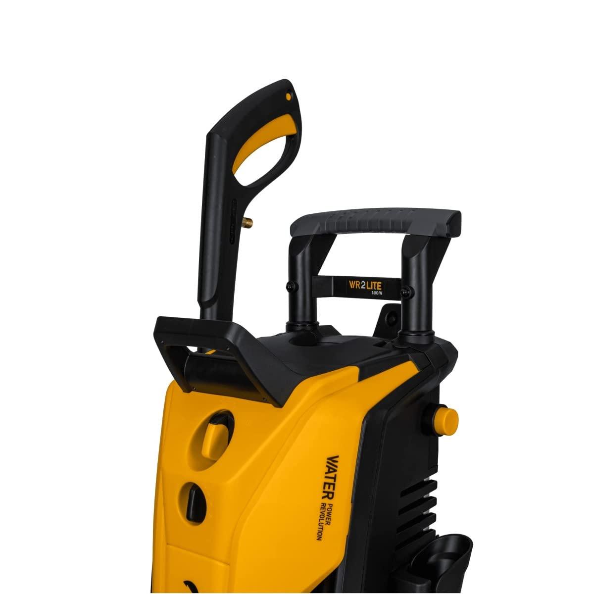 VITO Hochdruckreiniger 1600w Alu Induktions-Motor max. Druck 130 bar, max. Fördermenge 402 l/h, Schwarz/Gelb, mit Teleskop-Griff, Reinigungsmittel-Tank, 5M Schlauch - VIML130WR2LITE - Tools.de TP Profishop GmbH