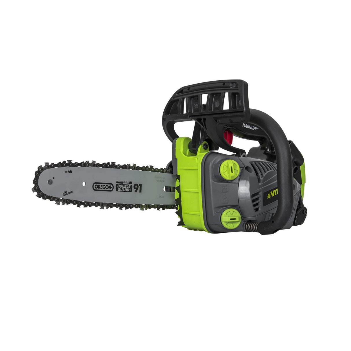 VITO kleine Einhand Kettensäge, Benzin-Kettensäge mit 25 cm Schwertlänge, 2-Takt-Motor, Oregon-Kette, Walbro-Vergaser, Schutzsystem, automatischer Bremse & ergonomischem Griff - Tools.de TP Profishop GmbH
