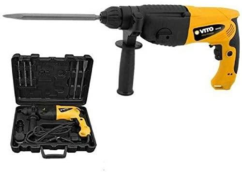 VITO Kombihammer 850 W - SDS-Plus - Bohrhammer Meisselhammer Abbruchhammer - mit 4 Funktionen: Hämmern, Meißeln, Bohren, Schlagbohren - mit Transportkoffer - VIMP850 - Tools.de TP Profishop GmbH