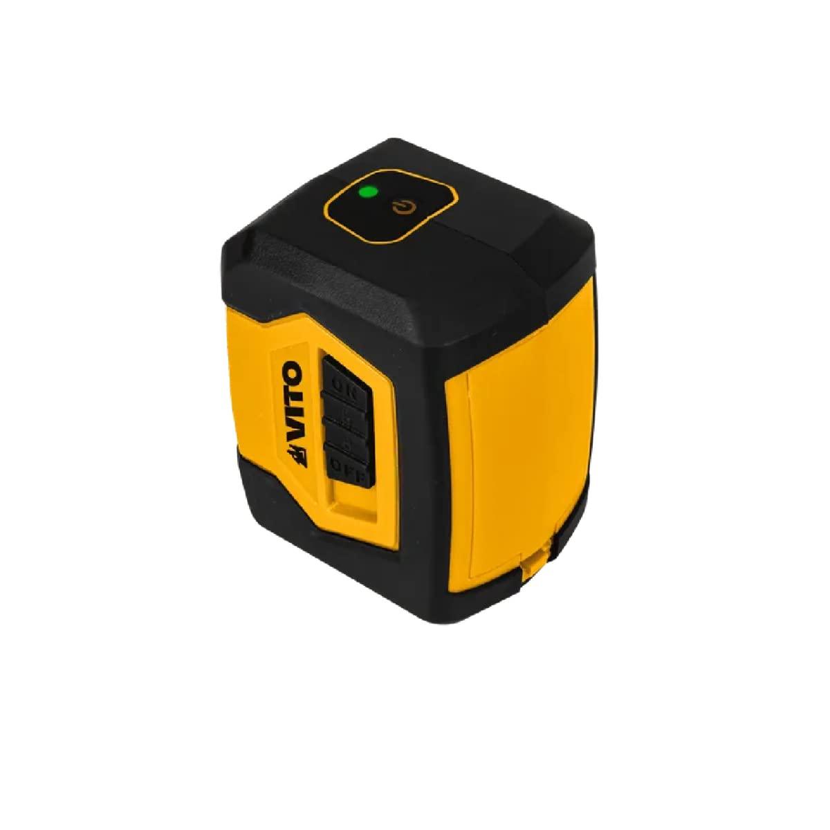 VITO Kreuzlinienlaser Grün Selbstnivellierend, Linienlaser (Arbeitsbereich bis max. 20 m, Genauigkeit: ± 0,5 mm/m, Arbeitszeit bis 3h, mit 1/4"-20 Innengewinde, IP54 - (VILALC20V) - Tools.de TP Profishop GmbH