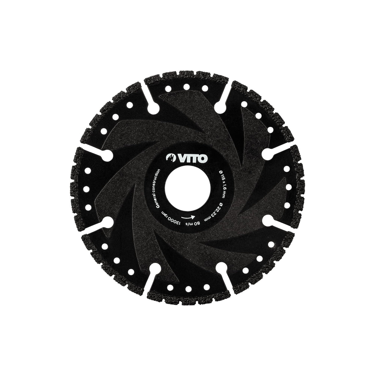 VITO Laser-Diamant Trennscheibe VIDLGO230, Allgemein Bauwesen, zu Schneiden von beispielsweise Ziegel, Beton, Naturstein, Keramik und Bodenplatten, 230 mmm - Tools.de TP Profishop GmbH