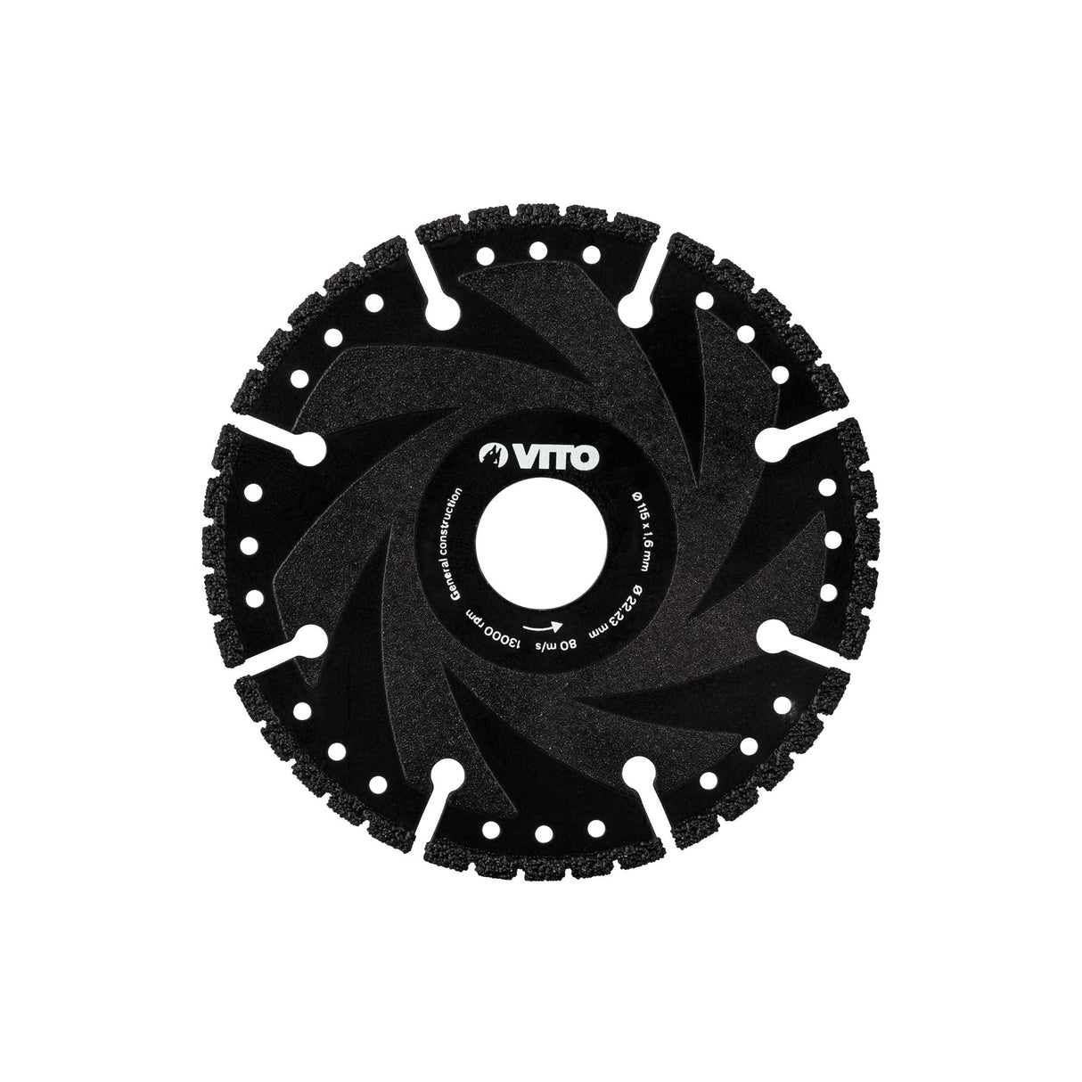 VITO Laser-Diamant Trennscheibe VIDLGO230, Allgemein Bauwesen, zu Schneiden von beispielsweise Ziegel, Beton, Naturstein, Keramik und Bodenplatten, 230 mmm - Tools.de TP Profishop GmbH
