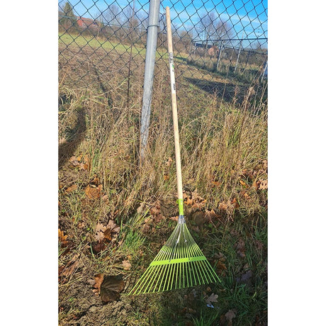 VITO Laubrechen Metall - Laubbesen - mit Stiel - Rasenharke - Gartenharke - Laubfächer - Laubbesen - Gartengerät - Gartenwerkzeug 22 Zähne - Fächermaß 55cm cm - Länge 1550 -VIVR199 - Tools.de TP Profishop GmbH