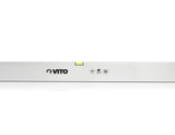 VITO Lineal-Typ Wasserwaage, Rahmen aus Aluminium, 2 Blasen - lotrecht und waagerecht mit stoßdämpfende Endkappen, Messgenauigkeit 1 mm/m, Farbe: Silber - VINR150 - Tools.de TP Profishop GmbH