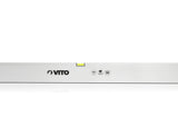 VITO Lineal-Typ Wasserwaage, Rahmen aus Aluminium, 2 Blasen - lotrecht und waagerecht mit stoßdämpfende Endkappen, Messgenauigkeit 1 mm/m, Farbe: Silber - VINR200 - Tools.de TP Profishop GmbH