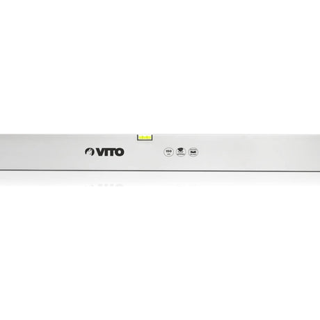 VITO Lineal-Typ Wasserwaage, Rahmen aus Aluminium, 2 Blasen - lotrecht und waagerecht mit stoßdämpfende Endkappen, Messgenauigkeit 1 mm/m, Farbe: Silber - VINR200 - Tools.de TP Profishop GmbH