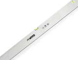 VITO Lineal-Typ Wasserwaage, Rahmen aus Aluminium, 2 Blasen - lotrecht und waagerecht mit stoßdämpfende Endkappen, Messgenauigkeit 1 mm/m, Farbe: Silber - VINR200 - Tools.de TP Profishop GmbH