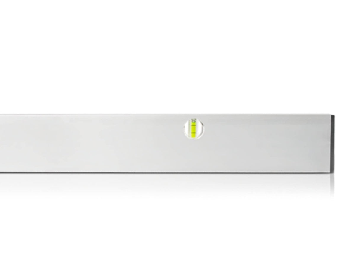 VITO Lineal-Typ Wasserwaage, Rahmen aus Aluminium, 2 Blasen - lotrecht und waagerecht mit stoßdämpfende Endkappen, Messgenauigkeit 1 mm/m, Farbe: Silber - VINR200 - Tools.de TP Profishop GmbH