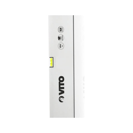 VITO Lineal-Typ Wasserwaage, Rahmen aus Aluminium, 2 Blasen - lotrecht und waagerecht mit stoßdämpfende Endkappen, Messgenauigkeit 1 mm/m, Farbe: Silber - VINR200 - Tools.de TP Profishop GmbH