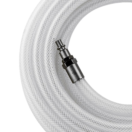 VITO Luftkompressorschlauch (VIMC20), Kompressoren-Zubehör, 20 m, mit schneller Anbringfunktion, für Kompressoren, grau-transparenter Schlauch, aus PVC-Gewebe - Tools.de TP Profishop GmbH