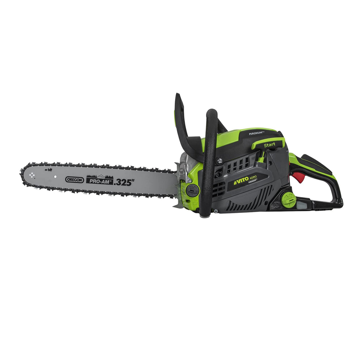 VITO Magnum R45 Kettensäge/Motorsäge mit 45cm Schwert - 2-Takt-Motor - Walbro-Vergaser - Oregon-Kette - Schutzsystem - automatische Bremse - ergonomischer Griff - Easy Start - Tools.de TP Profishop GmbH