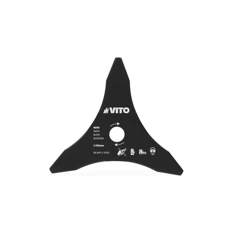 VITO MesserKit für Motorsensen, Freischneider 4er SET Grasschneideblatt, Häckselmesser, Dickichtmesser, Universal - 255mm - Unterholz, Gras schneiden - 25,4mm Bohrungsdurchmesser - Tools.de TP Profishop GmbH