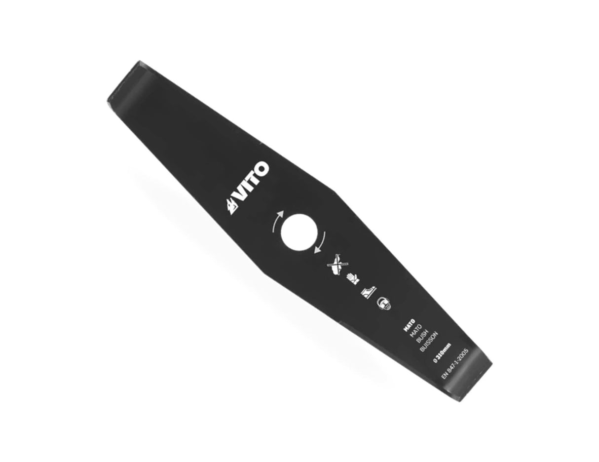VITO MesserKit für Motorsensen, Freischneider 4er SET Grasschneideblatt, Häckselmesser, Dickichtmesser, Universal - 255mm - Unterholz, Gras schneiden - 25,4mm Bohrungsdurchmesser - Tools.de TP Profishop GmbH