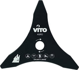 VITO MesserKit für Motorsensen, Freischneider 4er SET Grasschneideblatt, Häckselmesser, Dickichtmesser, Universal - 255mm - Unterholz, Gras schneiden - 25,4mm Bohrungsdurchmesser - Tools.de TP Profishop GmbH