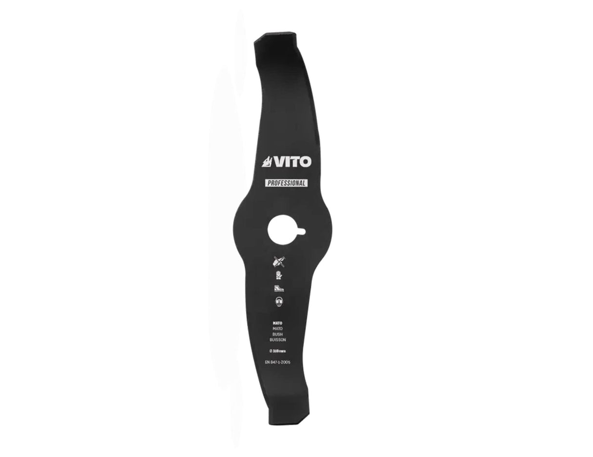 VITO MesserKit für Motorsensen, Freischneider 4er SET Grasschneideblatt, Häckselmesser, Dickichtmesser, Universal - 255mm - Unterholz, Gras schneiden - 25,4mm Bohrungsdurchmesser - Tools.de TP Profishop GmbH
