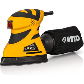 VITO Multi Schleifer 180W Schleifmaschine Deltaschleifer Dreieckschleifer Schleifmaschine 2-in-1, Staubsammler - Schleifmittel - dreieckiger und viereckiger Schleifblock - Tools.de TP Profishop GmbH