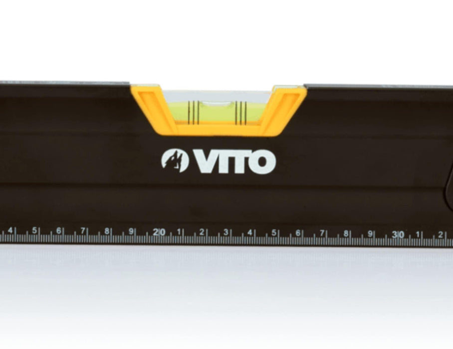 VITO Premium Magnetische Wasserwaage 100cm ALU (VINP100), mit Magnet und drei Libellen, Abmessungen: 100x65x27 mm, mit stoßdämpfenden Endkappen, magnetischer Basis und Genauigkeit: 0,5 mm/m - Tools.de TP Profishop GmbH