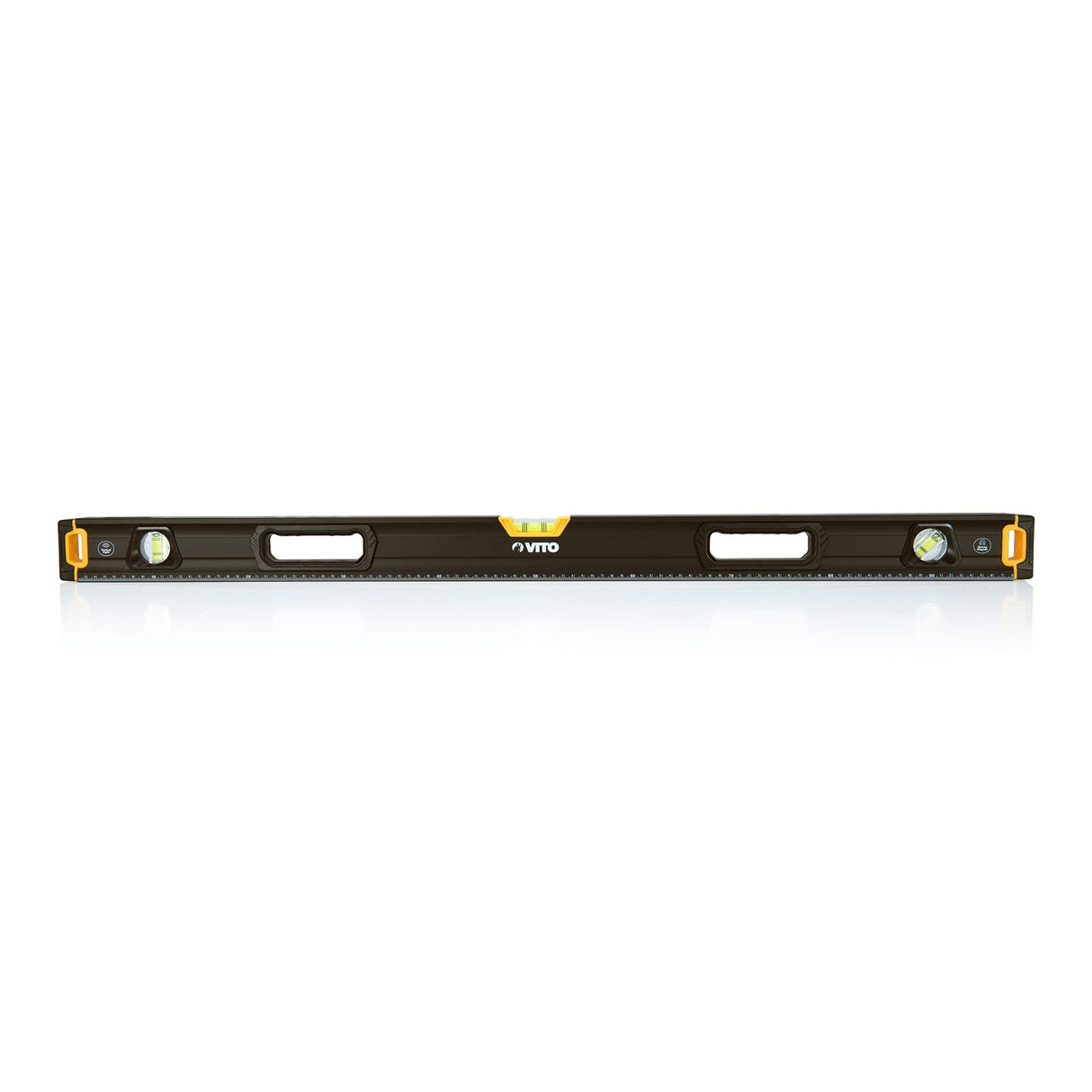 VITO Premium Magnetische Wasserwaage 100cm ALU (VINP100), mit Magnet und drei Libellen, Abmessungen: 100x65x27 mm, mit stoßdämpfenden Endkappen, magnetischer Basis und Genauigkeit: 0,5 mm/m - Tools.de TP Profishop GmbH