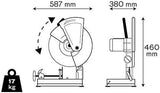 VITO Pro Metalltrennsäge 355 Metallkreissäge 2300 Watt, Trennscheibe Ø 355mm, 4000 rpm, 0-45º, Verstellbarer Höhenanschlag, Metall-Trennmaschine - Tools.de TP Profishop GmbH