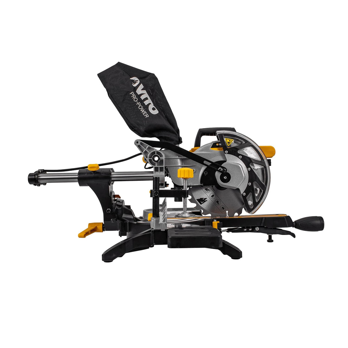 VITO PRO POWER Kapp und Gehrungssäge, 1500W Ø210mm 24 Zähne Sägeblatt, 230mm Schnittbreite mit Schnittkanten Laser, Drehtisch, 5000RPM mit 45°Fase, Staubabsaugung, Max Schnitttiefe: 0°: 60mm/45°:36mm - Tools.de TP Profishop GmbH