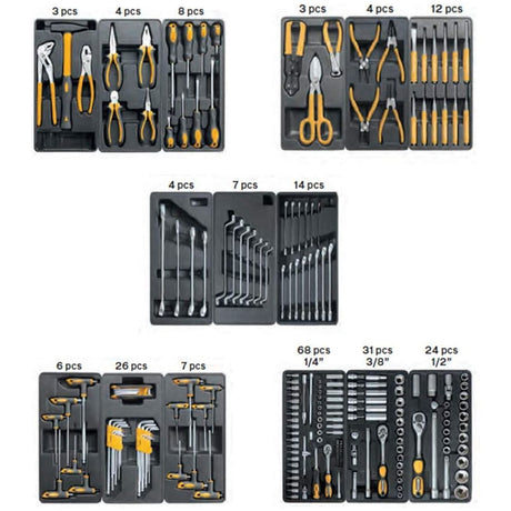 VITO Professional 221 Werkzeuge - 7 Schubladen Werkstattwagen mit Werkzeug Werkzeugwagen Werkzeugkiste Werkzeugkasten - Tools.de TP Profishop GmbH