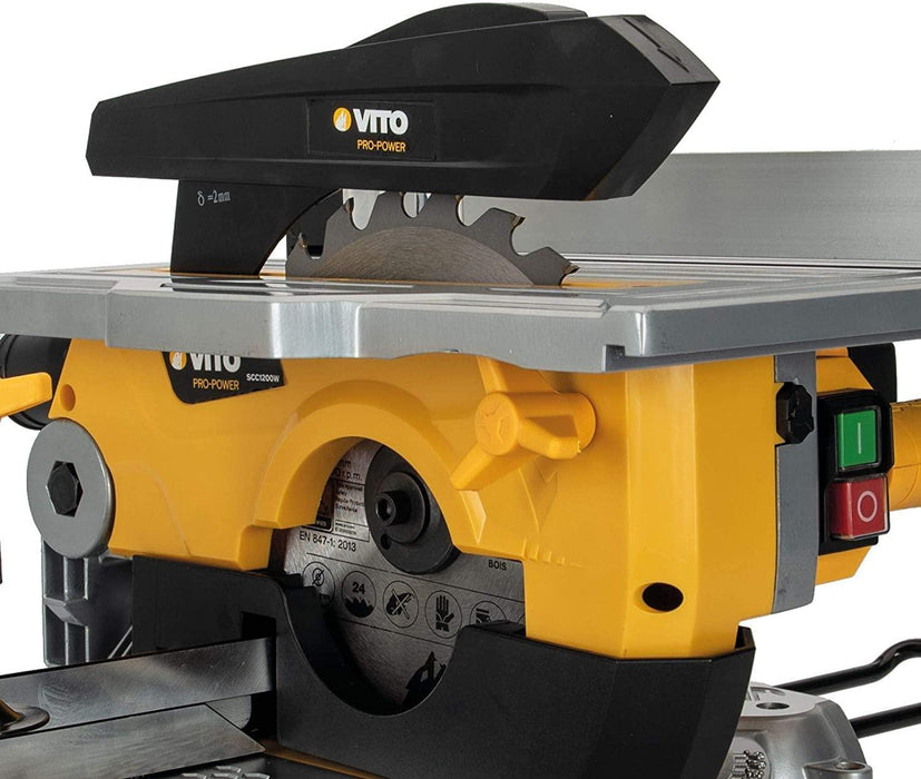 VITO Professional 2in1 Paneel- und Tischkreissäge Kombisäge 1200 Watt, Kombi-Säge mit Tisch-, Kapp- und Gehrungsfunktion, Paneelsäge - PROFI QUALITÄT von VITO Pro-Power ! - Tools.de TP Profishop GmbH