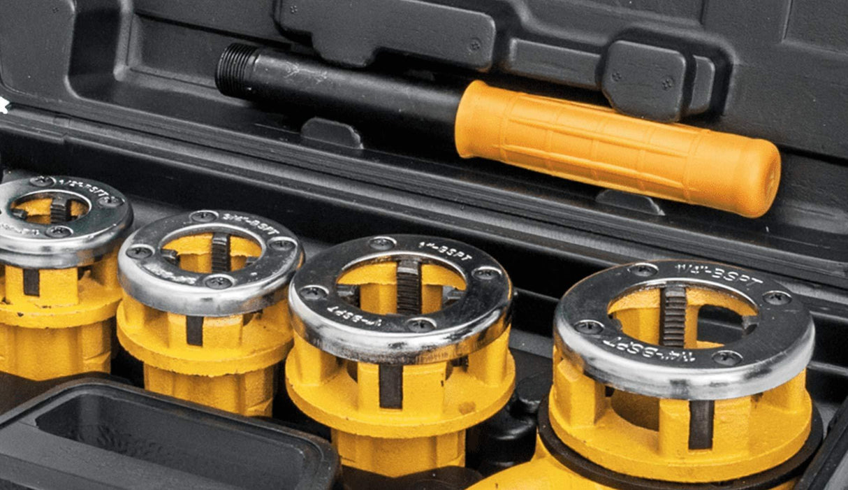 VITO Professional 3/8-1 1/4 Zoll Schneidkluppensatz - 7-tlg. - Schneidkluppe Gewindeschneider Rohrschneider Schneideisen - Qualität von VITO - Tools.de TP Profishop GmbH