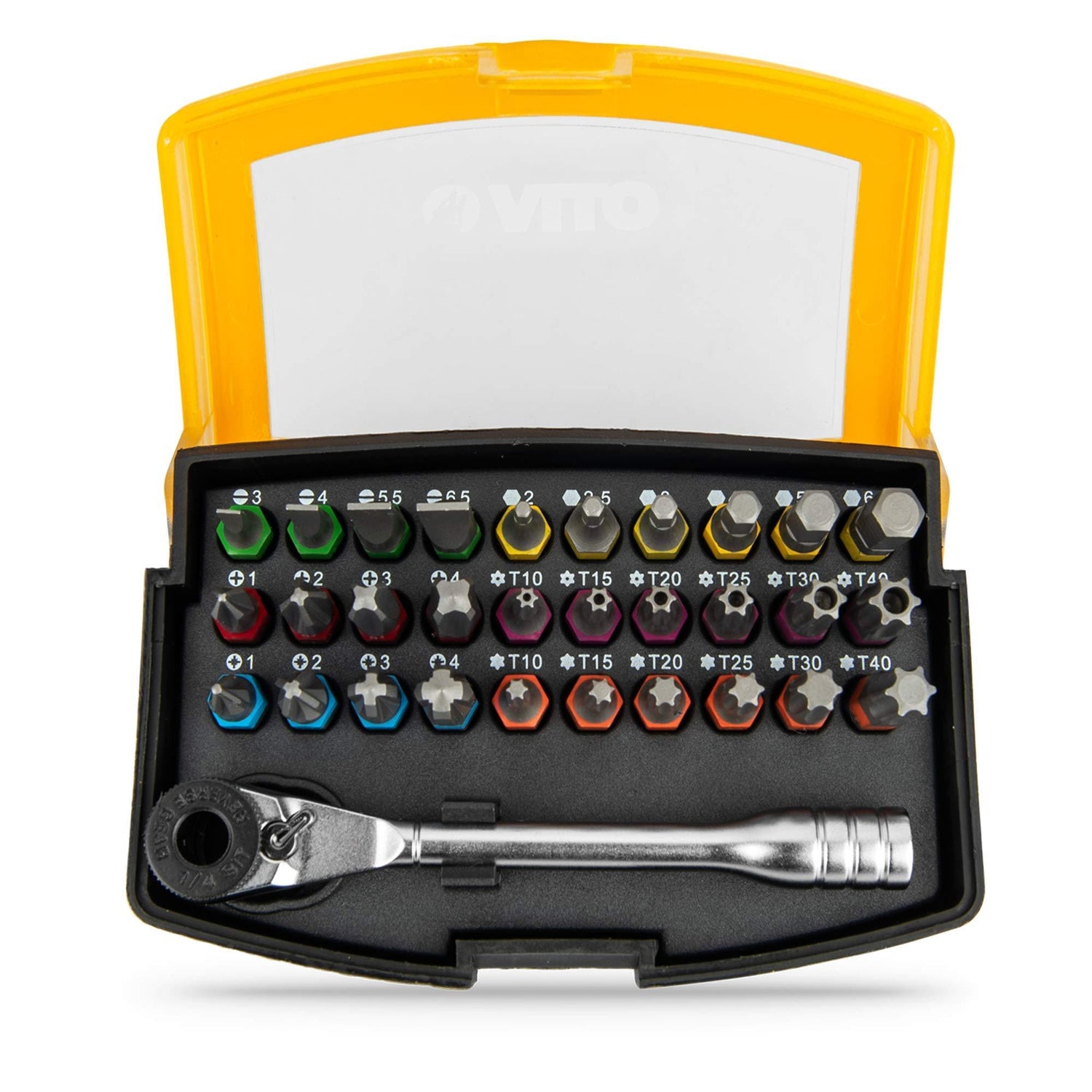 VITO Professional Bitsatz 30 Mini Ratsche Bit Bitbox Spezialbits Bitsortiment (Bitsatz 30) - Tools.de TP Profishop GmbH