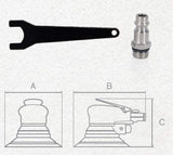 VITO Professional Druckluft-Exzenterschleifer VILP150 max. 6,2 bar, 10000 min.-1, 150 mm Schleiftellerdurchmesser, stufenloser Regulierungshebel, Stecknippel, Spannschlüssel - Tools.de TP Profishop GmbH