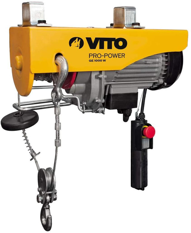 VITO Professional elektrische Seilwinde Flaschenzug Kran 500kg Seilzug Motorwinde Hub Winde - Tools.de TP Profishop GmbH