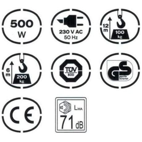 VITO Professional elektrische Seilwinde Flaschenzug Kran Seilzug Motorwinde Hub Winde Vito Pro Power - Tools.de TP Profishop GmbH