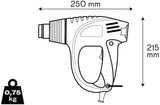 VITO Professional Heissluftpistole Schnellkühlfunktion Heissluftgeblaese Heissluftfoen Heizluftpistole - Tools.de TP Profishop GmbH