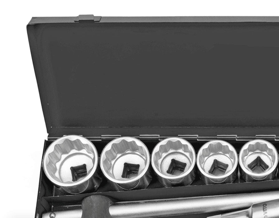 VITO Professional LKW Steckschlüsselsatz 22-50mm, 14 Teile-Set, mit 1 Knarrengriff 3/4", 10 Steckschlüsseleinsätze, 2 Verlängerungsstangen und 1 Stange - VIJR14 - Tools.de TP Profishop GmbH