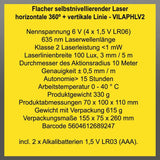 VITO Professional Selbstnivellierender Laser horizontale 360º + vertikale Linie - VILAPHLV2 - Tools.de TP Profishop GmbH