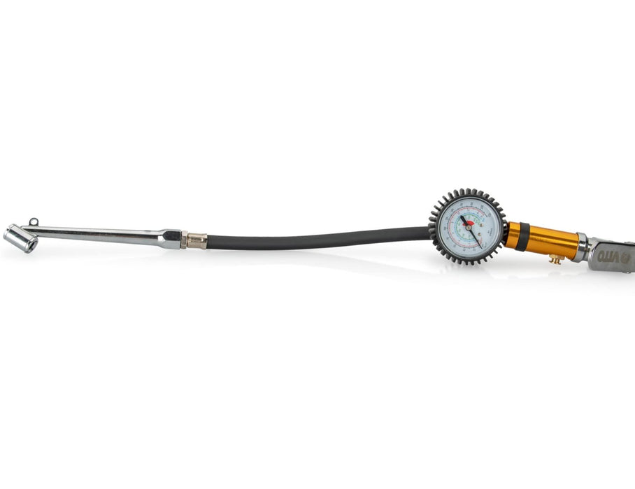 VITO Professionelle Aufblaspistole mit Manometer, Maximaler Druck: 15 bar, Abmessungen: 1/4” - 6 mm, schnelle Ankupplung, Reifendruck-Prüfer für Auto, Motorrad, Lkw uvm.- VIPEM - Tools.de TP Profishop GmbH