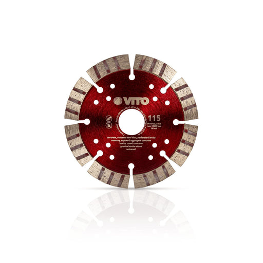 VITO Professionelle Standard Konstruktions/Diamant-Trennscheibe, Innenbohrung 22,23 mm, Höhe des Segments 12 mm, Dicke des Segments 2,0 mm - (VIDGOP115) - Tools.de TP Profishop GmbH
