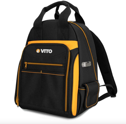 VITO Robuster Werkzeug-Rucksack – 36 Fächer/Taschen, strapazierfähig, hergestellt aus verstärktem Nylon, Werkzeug-Rucksack mit Tragegriff, 1,41 Kg (VIMOPF) - Tools.de TP Profishop GmbH