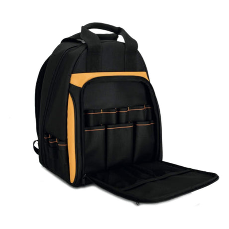 VITO Robuster Werkzeug-Rucksack – 36 Fächer/Taschen, strapazierfähig, hergestellt aus verstärktem Nylon, Werkzeug-Rucksack mit Tragegriff, 1,41 Kg (VIMOPF) - Tools.de TP Profishop GmbH