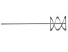 VITO Rührstab für Paddelrührer, Spiralmischer/Twist Mixer/Twist-Mischer, für zum Bsp. Zement, Putz oder Gips, Abmessungen: 120 x 600 mm, SW 8, Stromstärke 650 W - VIM120 - Tools.de TP Profishop GmbH