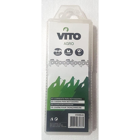 VITO Sägekette für Kettensäge 0,325" Teilung 072" Spurweite passend auch für Kettensäge VICMS45 von Vito Agro Garden Motorsäge Sägeketten - Tools.de TP Profishop GmbH