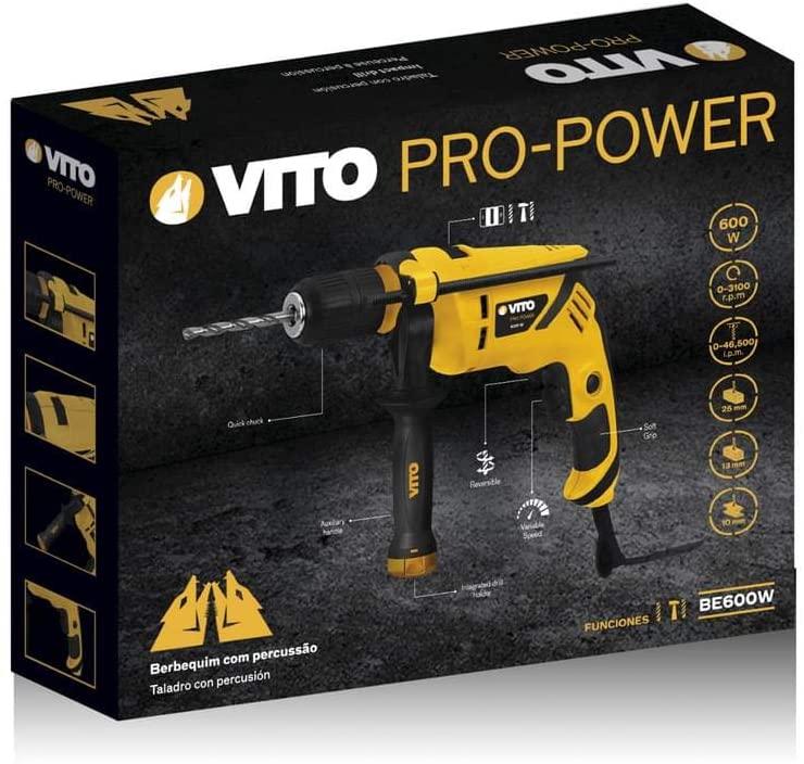VITO Schlagbohrmaschine 600W – Schnellspannbohrfutter 13mm, 3100 U/min, Soft-Grip & Geschwindigkeitsregler für Profis und Heimwerker - Tools.de TP Profishop GmbH
