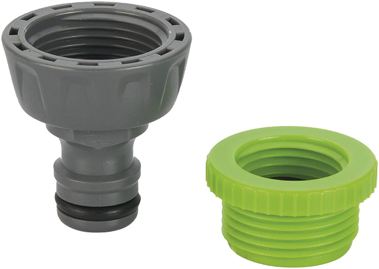 VITO Schlauchanschluss 1/2-3/4 Zoll Gartenschlauch Wasserhahn Gartenschlauchanschluss Hahnverbinder Anschluss für Zuhause Garten Schnellkupplung VIRF1234 Schwarz/Grün - Tools.de TP Profishop GmbH