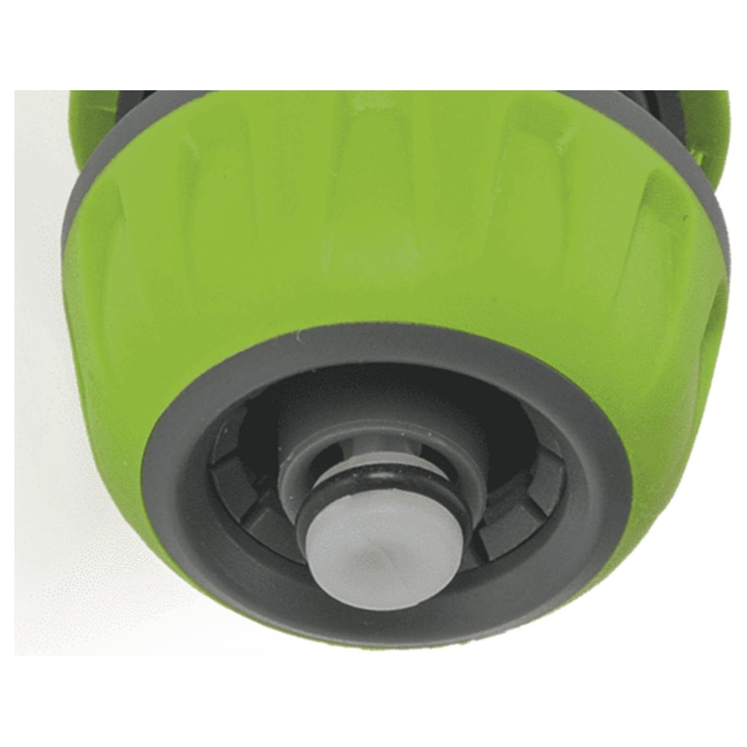 VITO Schnellkupplung 1/2-5/8" mit Absperrventil/Rückschlagventil und Aqua Stop-Funktion, Farbe: grün/grau, Gartenzubehör, hohe Schlauchhaltekraft, einfacher Wechsel - VIJR1258S - Tools.de TP Profishop GmbH