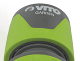 VITO Schnellkupplung 1/2-5/8" mit Absperrventil/Rückschlagventil und Aqua Stop-Funktion, Farbe: grün/grau, Gartenzubehör, hohe Schlauchhaltekraft, einfacher Wechsel - VIJR1258S - Tools.de TP Profishop GmbH