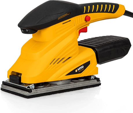 VITO Schwingschleifer, Orbitalschleifer, 250 W, Staubbehälter + 2 Schleifmittel, 6 Geschwindigkeiten, Schleifmaschine, Schleifer, Schleiffläche 90 x 187 mm - Tools.de TP Profishop GmbH