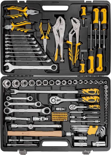 VITO Universal Werkzeugkoffer 119-teilig Werkzeug-Set Montage für den Profi, Monteur und Heimwerker - Werkzeugkasten,Werkzeugkiste,Werkzeugbox - Tools.de TP Profishop GmbH