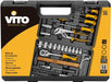 VITO Universal Werkzeugkoffer 58 - teilig Werkzeug-Set Montage für den Profi - Monteur und Heimwerker - Werkzeugkasten, Werkzeugkiste, Werkzeugbox, Werkzeugset VIMF58 - Tools.de TP Profishop GmbH