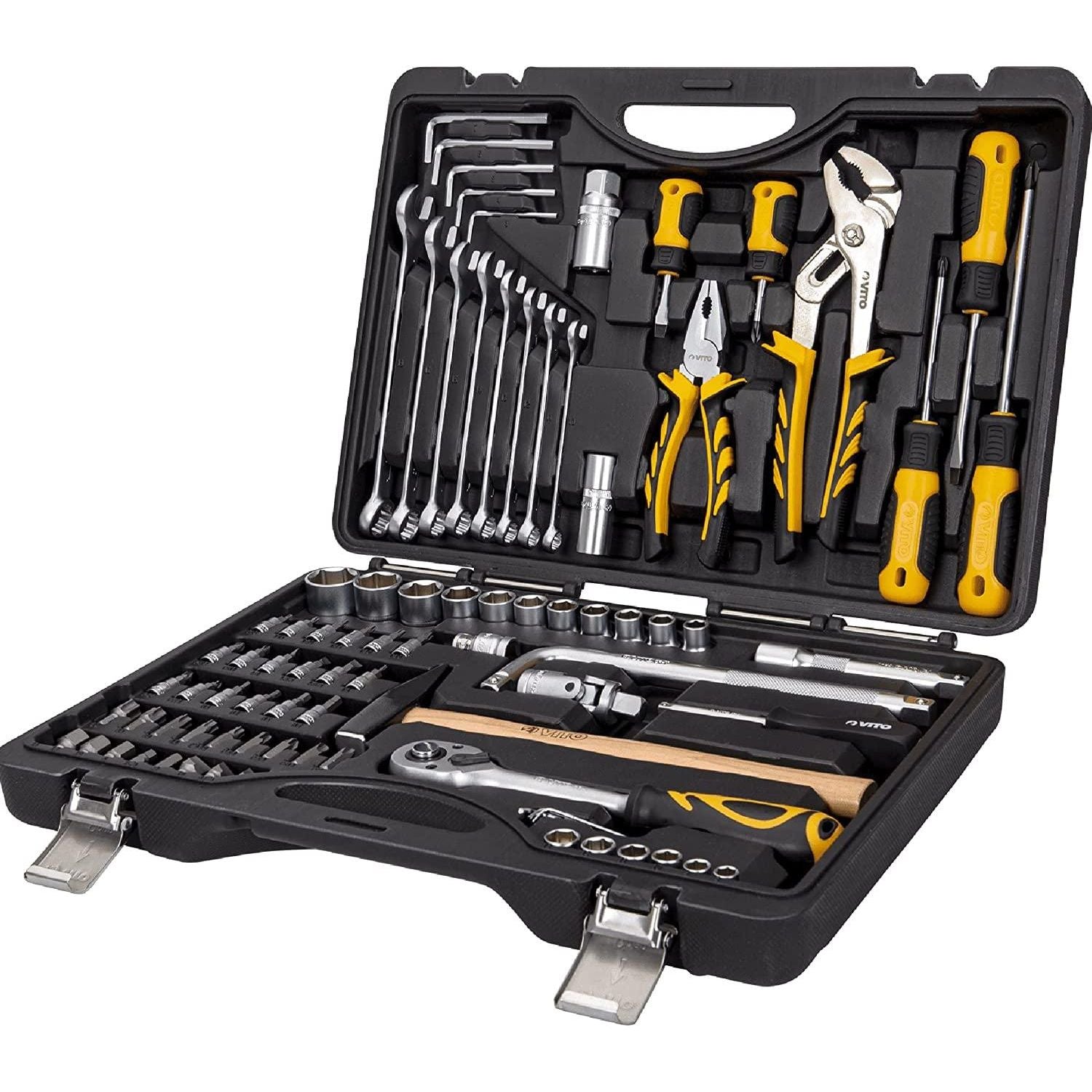 VITO Universal Werkzeugkoffer 84-teilig Werkzeug-Set Montage für den Profi, Monteur und Heimwerker, für den Profi, Monteur und Heimwerker - Werkzeugkasten,Werkzeugkiste,Werkzeugbox - Tools.de TP Profishop GmbH
